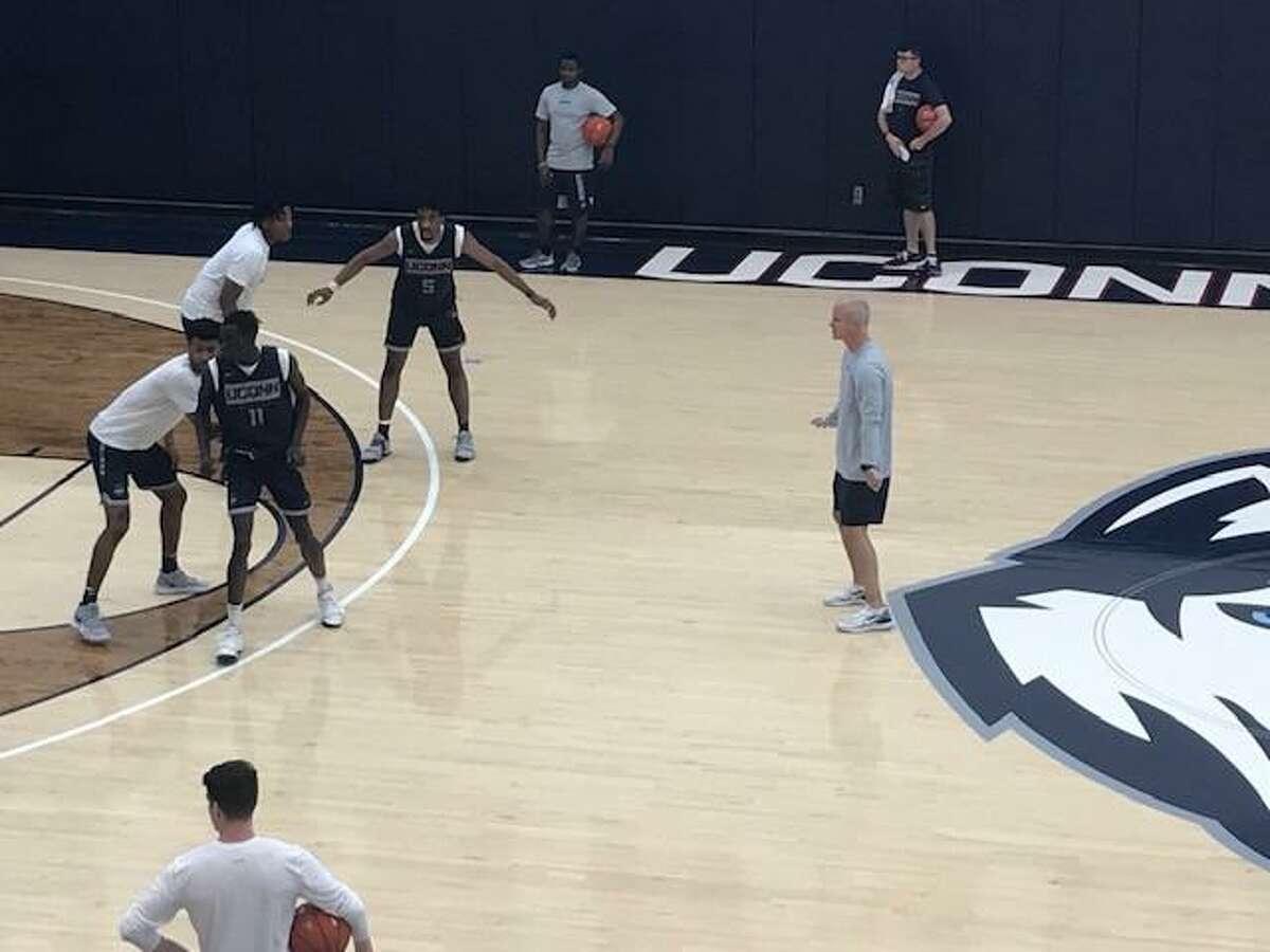 Dan Hurley leads UConn through its first official practice of the 2019-20 season on Saturday.