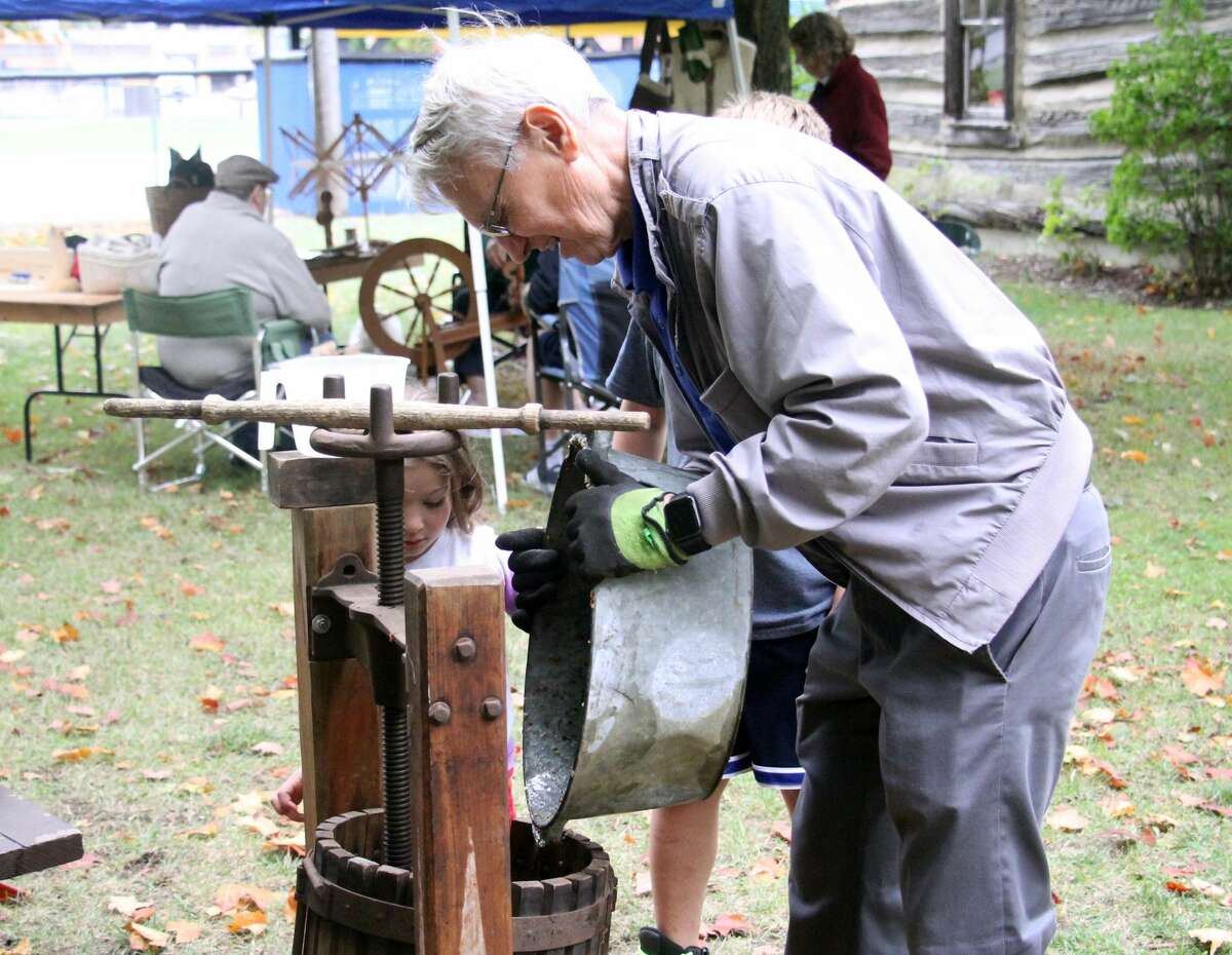 The past was on display last year at the Pioneer Log Village in Bad Axe during Huron County Museum Weekend. The fun included a blacksmith demonstration, antique dairy equipment, apple cider and grape pressing and a spinning wheel in action. The museum weekend returns this Saturday and Sunday.