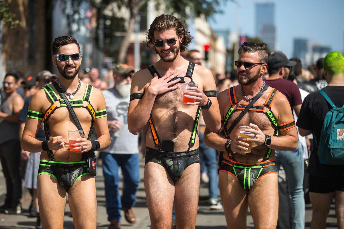 People partake in the 35th annual Folsom Street Fair, a celebration of alternative sexuality and fetish culture. On Sunday, September 29, 2019. San Francisco, Calif.