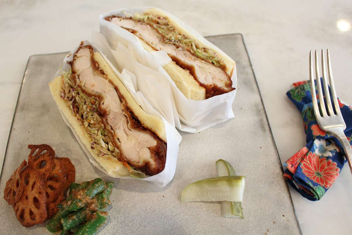 Family's katsu sandwich features chicken thighs and milk bread.