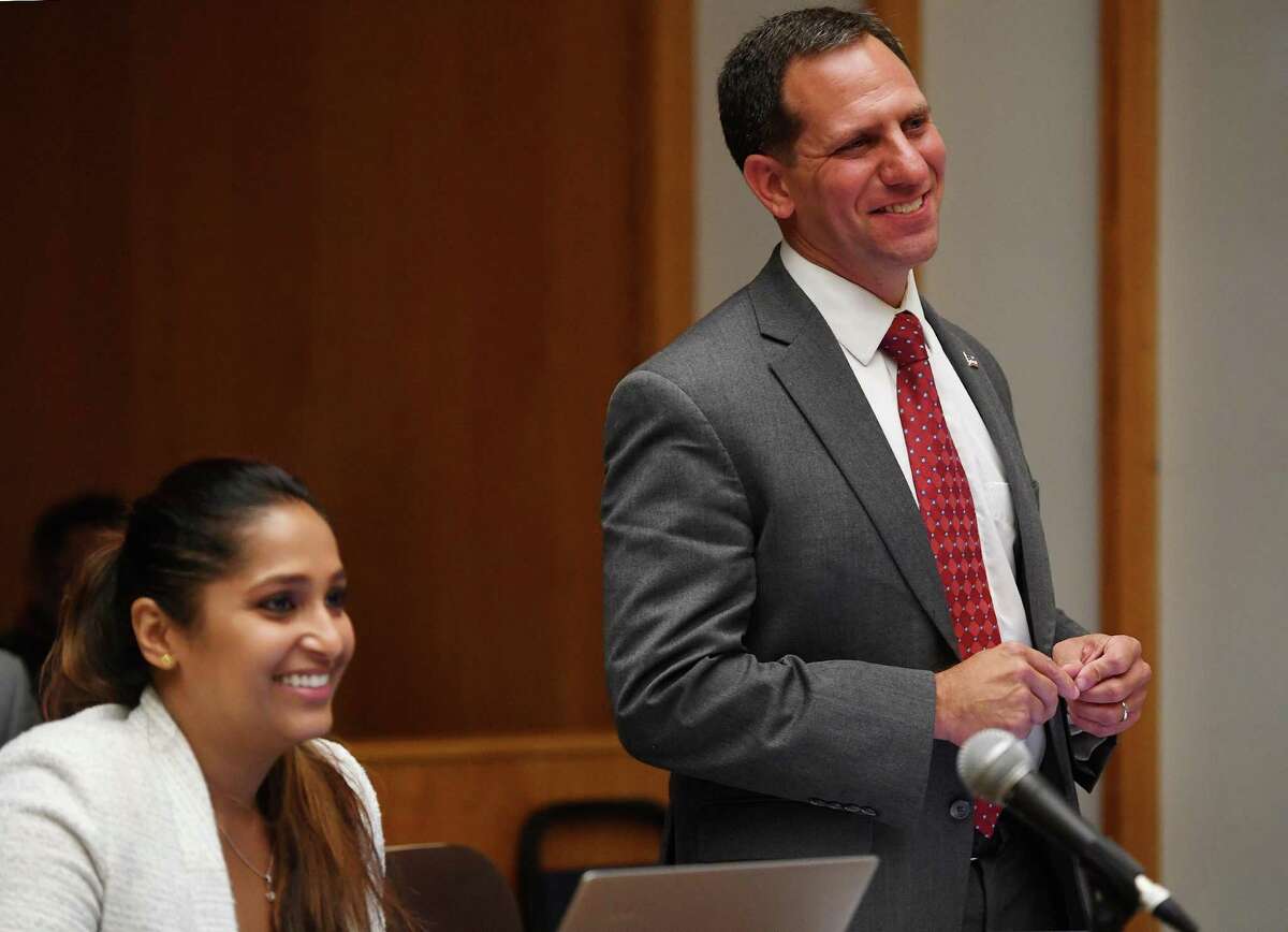 Attorneys for the plaintiffs in a suit challenging the results of the recent Bridgeport Democratic Primary, Prerna Rao, left, and Jonathan Shapiro.