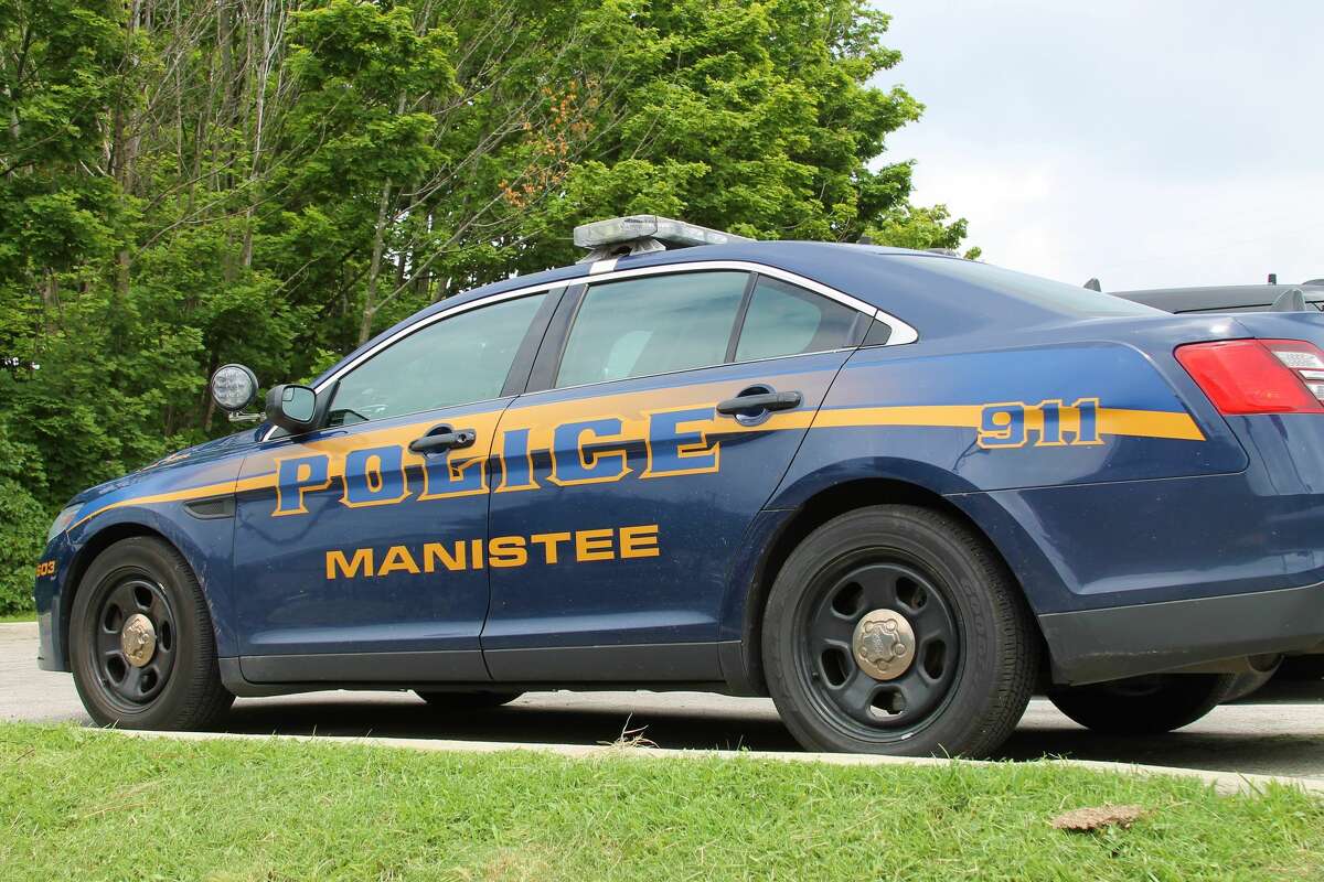A City of Manistee Police vehicle parked in downtown Manistee. (News Advocate File Photo)