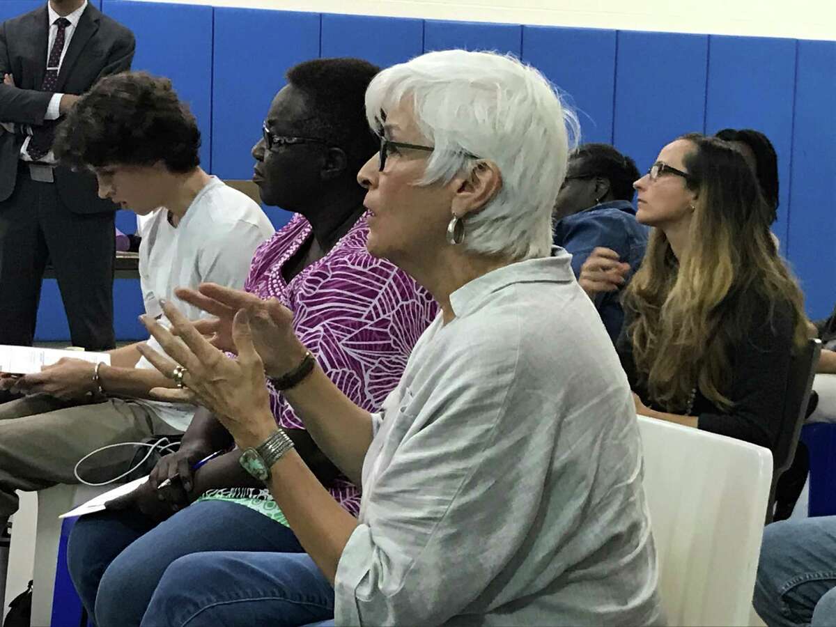 Dwight neighbor Olivia Morrison at an Oct. 1, 2019 Dwight Community Management Team meeting.