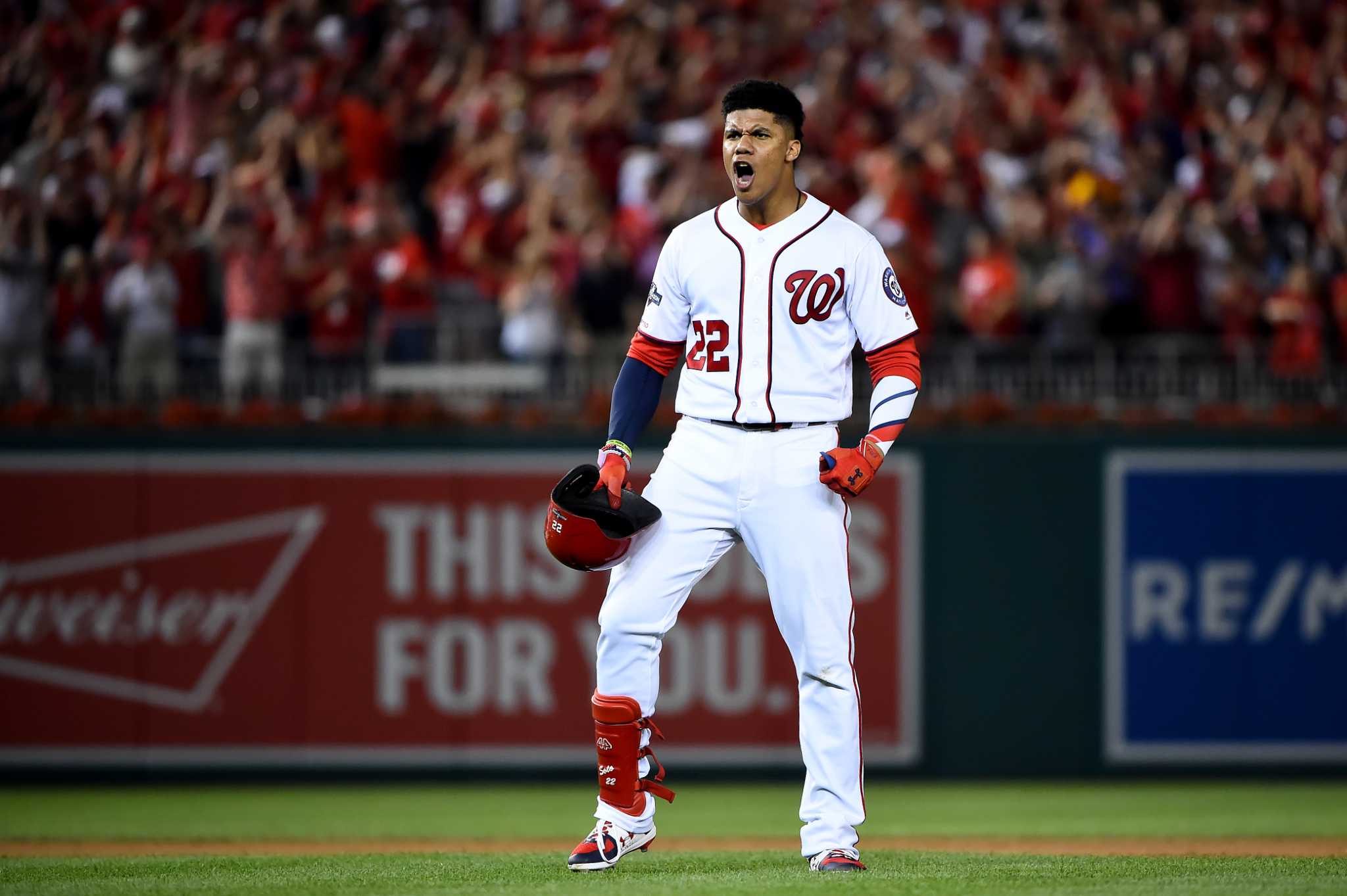 Juan Soto wears Trea Turner Nationals jersey at NL wild-card game