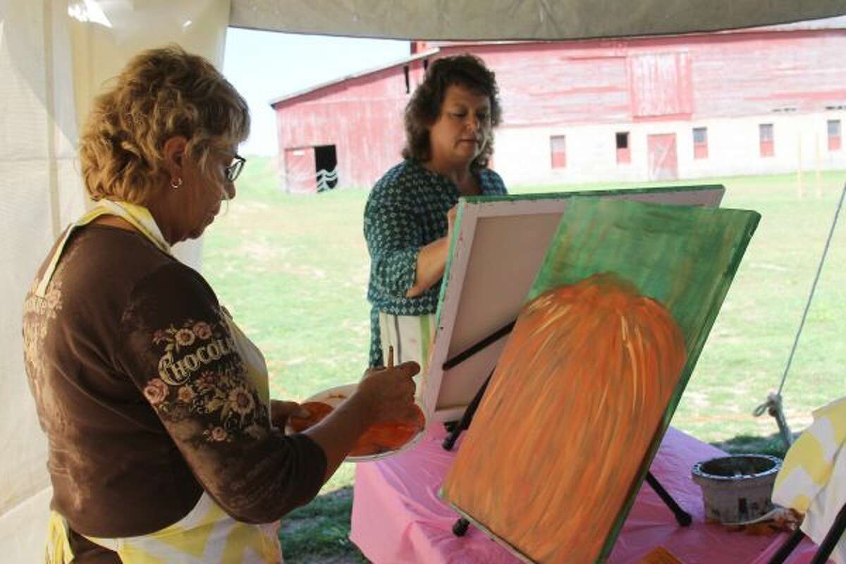 About 20 women participated in an afternoon painting class on Saturday at Douglas Valley Winery. (Photos by Michelle Graves/News Advocate)