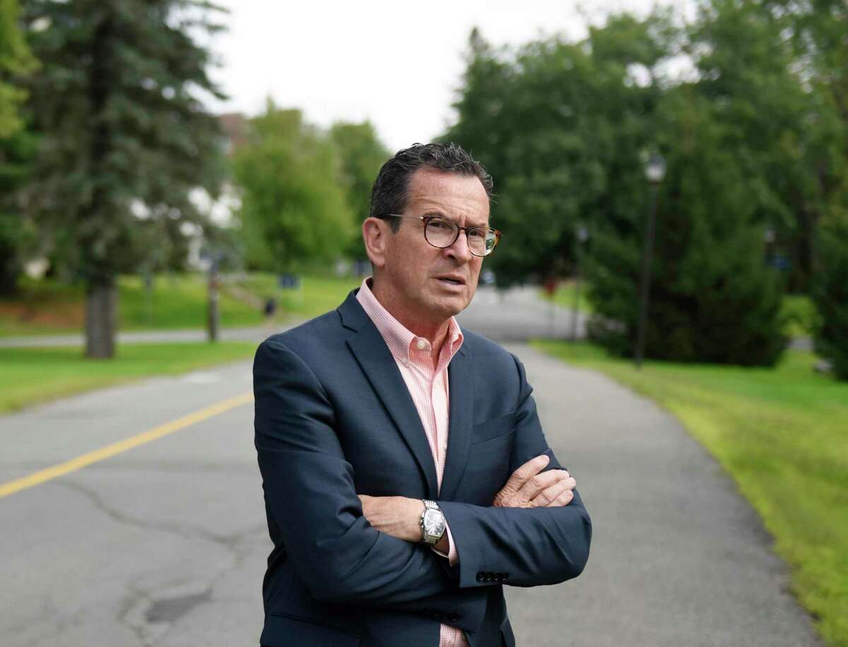 University of Maine Chancellor Dannel P. Malloy, the former Governor of Connecticut, walks the University of Maine main campus in Orono, Maine on Monday, Aug. 26, 2019.