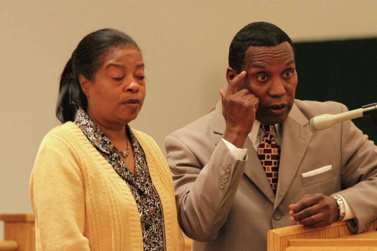 VICTIM IMPACT: Andrew Smith’s parents, Lansing residents Shirley and Curtis Smith, addressed both defendants at Monday’s sentencing. Curtis Smith implored Jones to ask God for forgiveness using his mind and his heart. (Pioneer photos/Whitney Gronski-Buffa)
