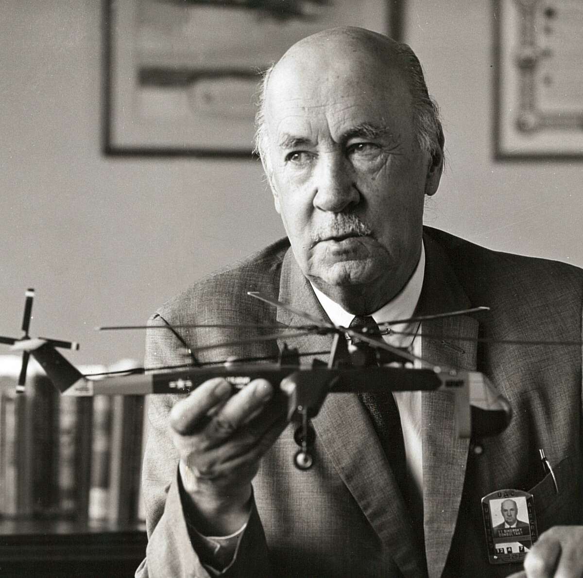 An undated file photo of Igor Sikorsky (1889-1972), the Russian born aviation pioneer and founder of Stratford based Sikorsky Aircraft.