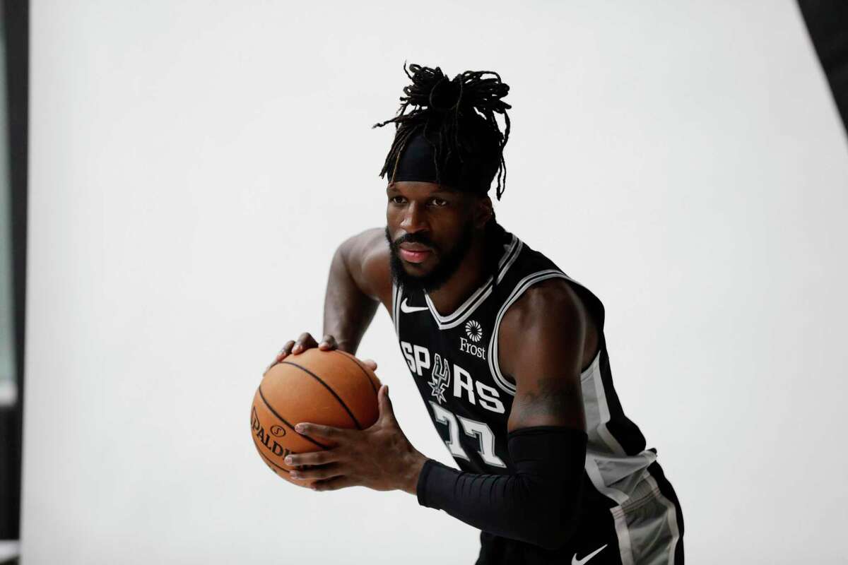 San Antonio Spurs' Demarre Carroll during a NBA basketball media day Monday, Sept. 30, 2019, in San Antonio. (AP Photo/Eric Gay)