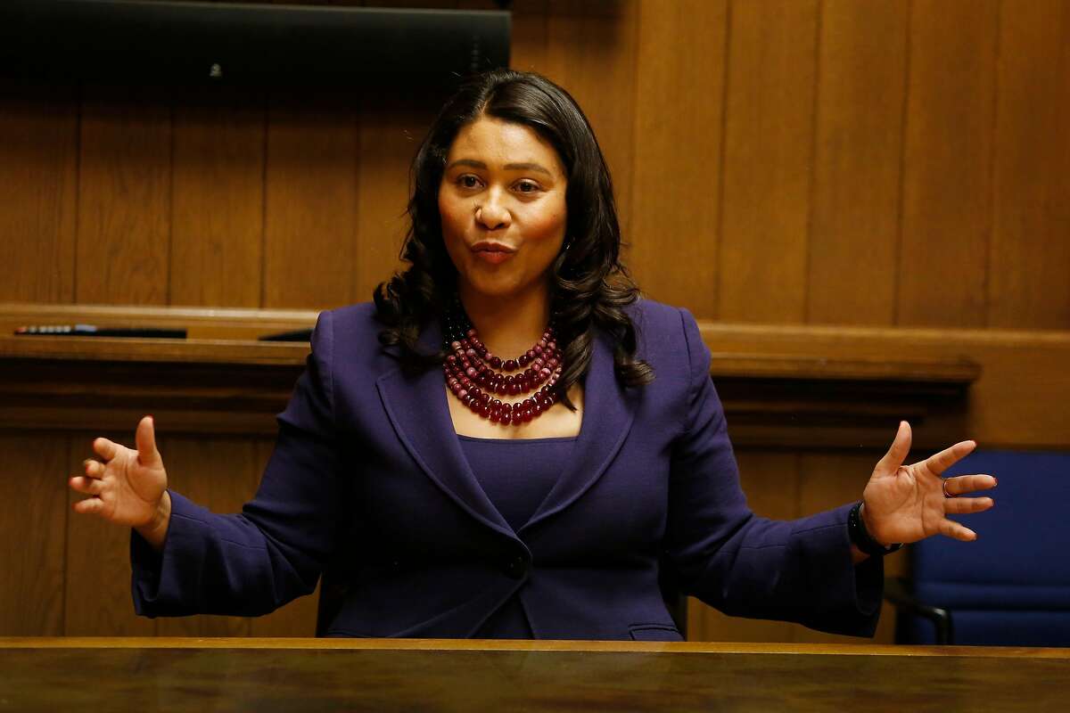 Mayor London Breed speaks to the Chronicle editorial board on Wednesday, October 2, 2019 in San Francisco, CA.