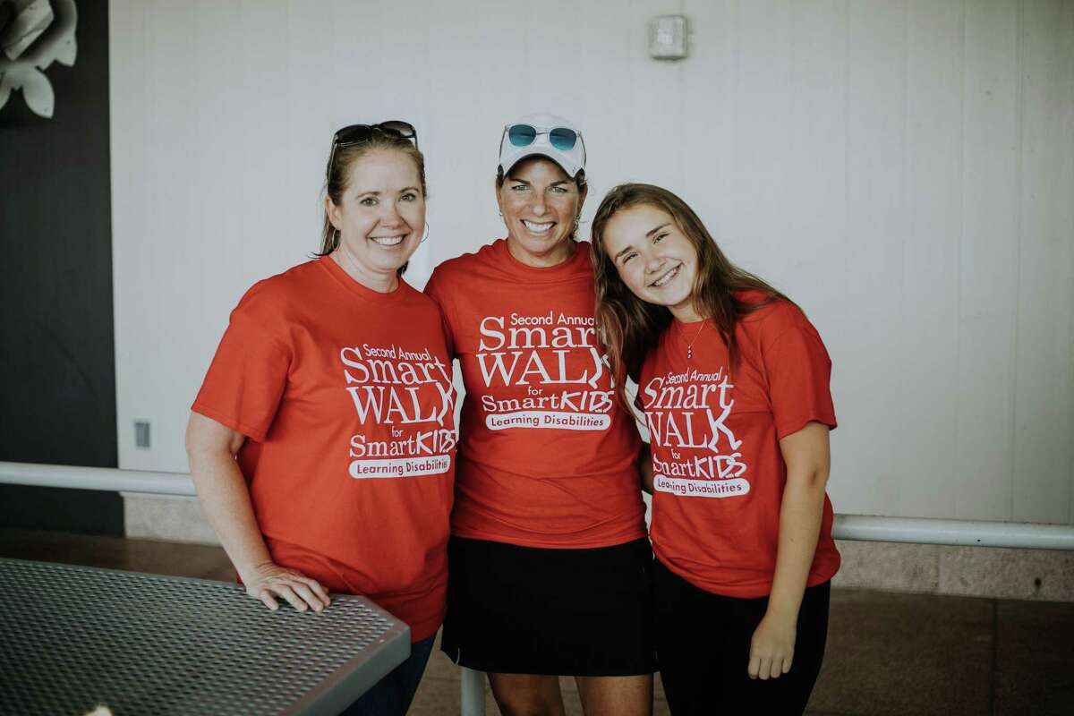 Kelly Raymond of Ridgefield; Julie McMahon of Westport, Walk co-chair; and Ashley Raymond of Ridgefield.