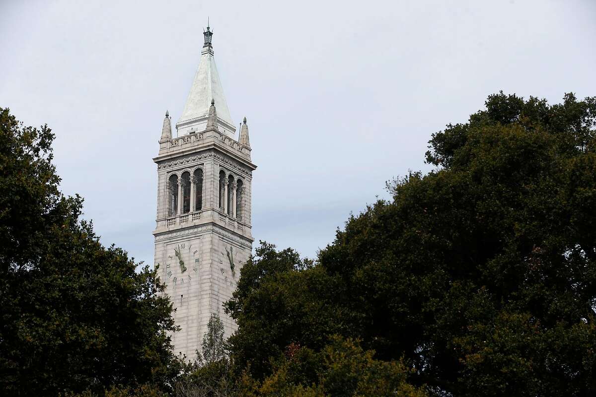 Sather Tower at UC Berkeley on Saturday, March 31, 2018.