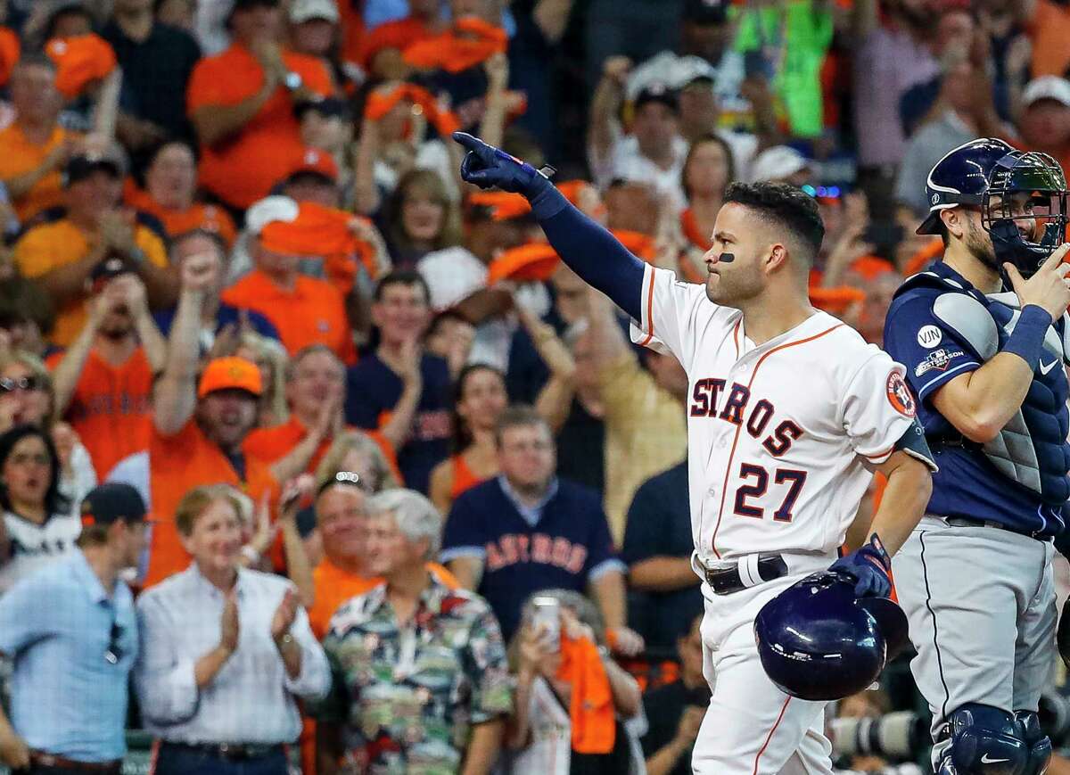 Astros fans at Minute Maid Park for Game 1 of ALDS