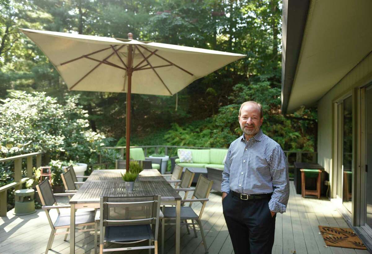 Architect Donald Rattner, author of the new book "My Creative Space," poses at his home in Greenwich, Conn. Monday, Sept. 23, 2019. Rattner's book provides science-based home design ideas geared boost creativity and stimulate innovation.