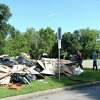 Large piles form alongside Lucas near S. 29th Street as residents throughout flooded Beaumont neighborhoods get to the work of gutting their damaged homes Tuesday. Photo taken Tuesday, September 24, 2019 Kim Brent/The Enterprise