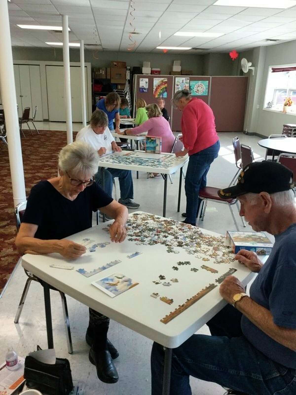 The senior center hosted a pizza and puzzle night last week at the senior center. Just one of the fun activities available at the center. (Courtesy Photo)