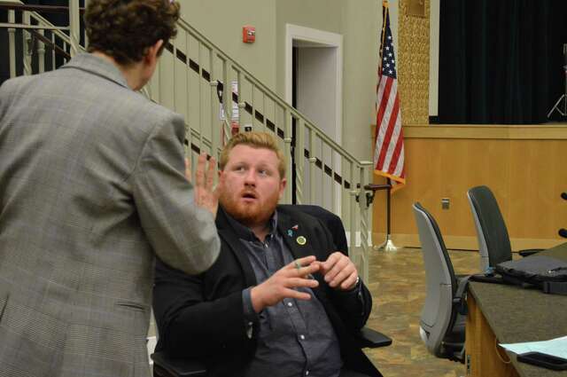 Hamden Councilman Brad Macdowall, D-9, pictured May 6, 2019