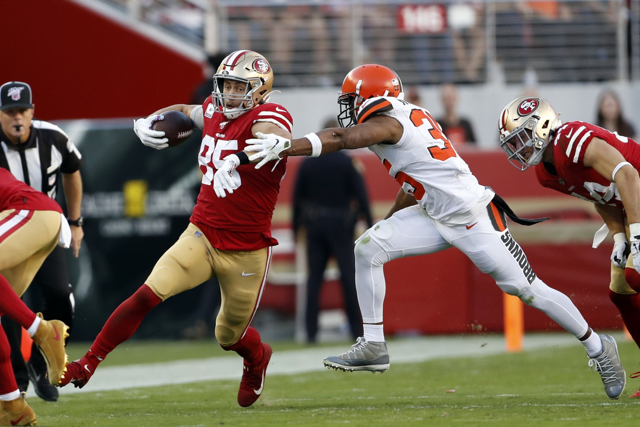 49ers' Kittle will test Browns defense