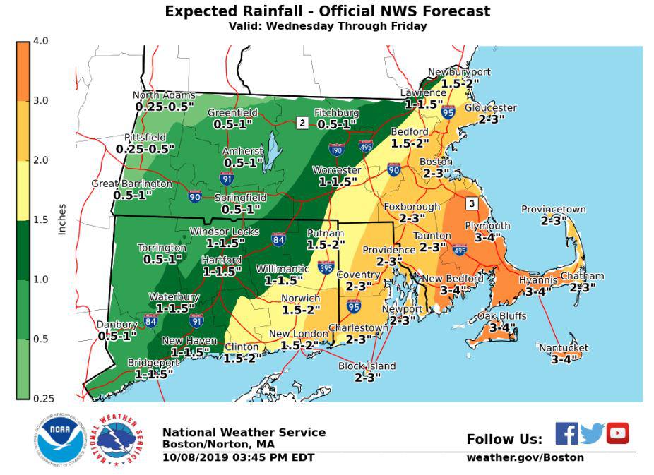 Nor’easter to bring heavy rain, strong winds, rough seas