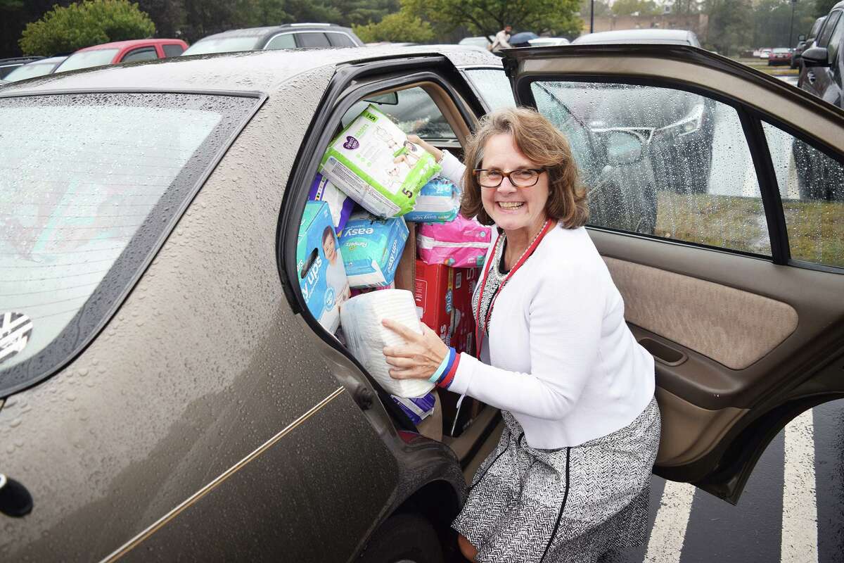 State Representative Kathy Kennedy helped to spearhead Milford's diaper drive.