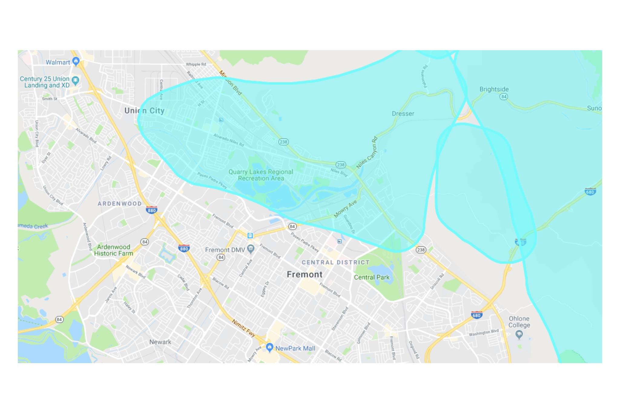 Map shows neighborhoods impacted by PG&E power shutoffs