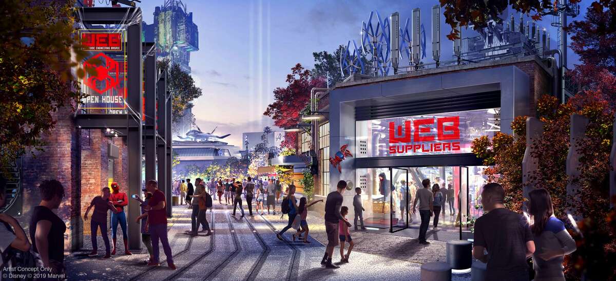 The Avengers Campus will open in 2020 at Disney California Adventure at Disneyland Resort, including the first Disney ride-through attraction to feature Spider-Man. The attraction will give guests a taste of what it's like to have actual super powers as they sling webs to help Spider-Man collect Spider-Bots that have run amok.