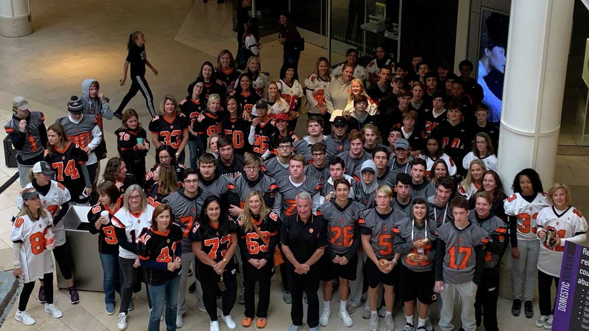 The Ridgefield High School football team took part in the Women Center of Danbury’s fourth annual Safe Walk at the Danbury Fair Mall on Sunday, Oct. 6. The Safe Walk is the center’s premier event to unite the community in its mission to end domestic violence and raise much needed funds to support programs. “A shoutout to our football team for taking part in the Women's Center of Danbury Safewalk #biggerthanthegame” tweeted Ridgefield Athletic Director Dane Street.