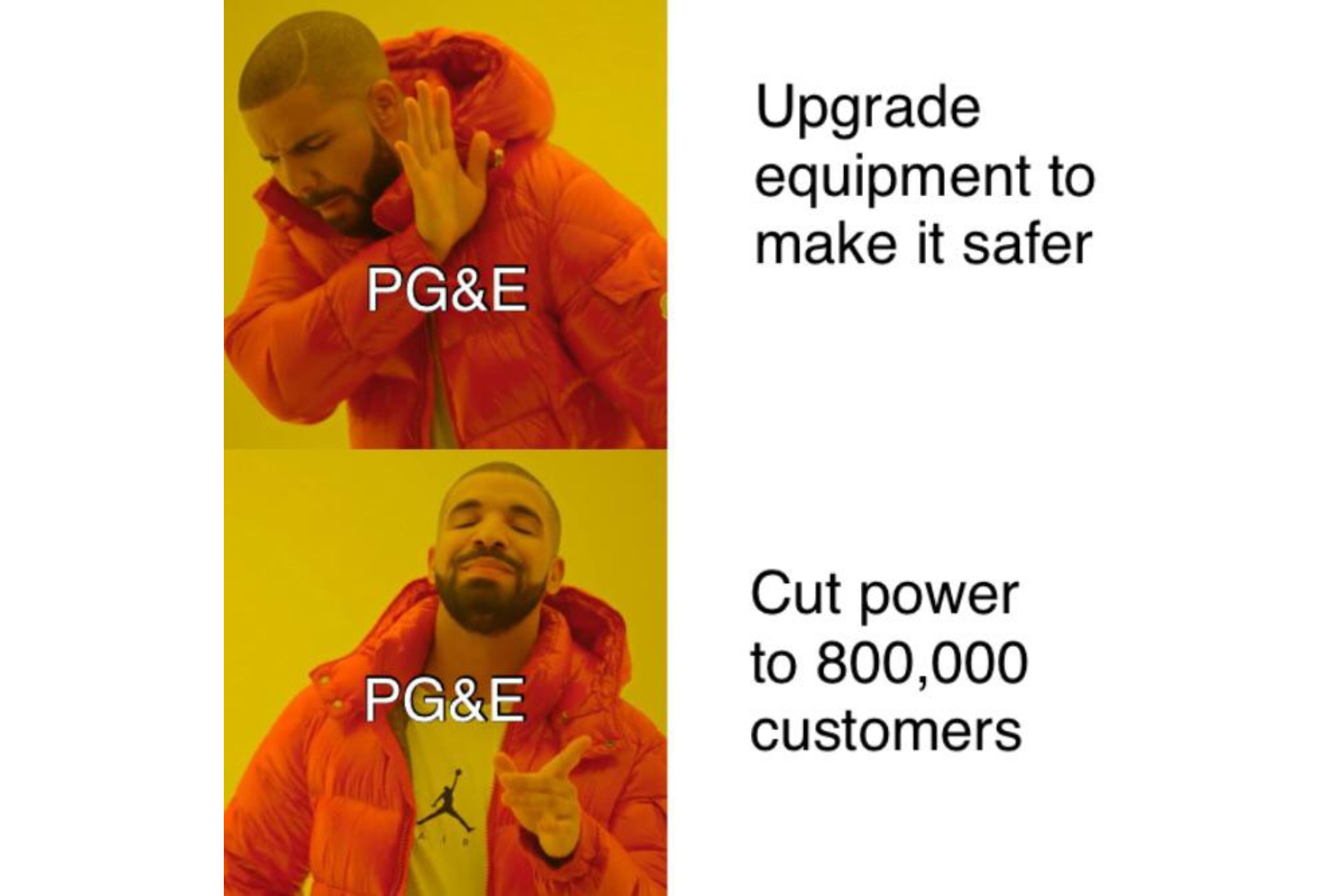 Image result for Pacific gas and electric meme