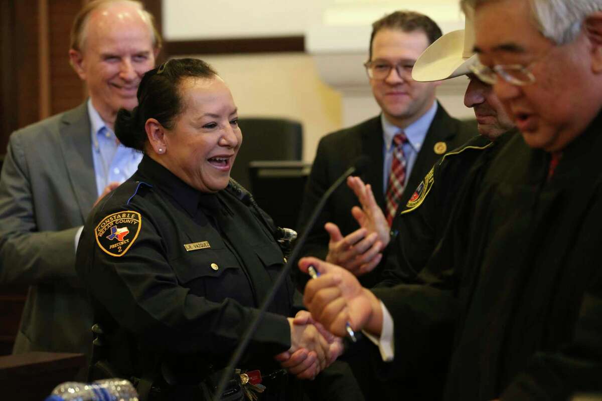 Bexar County Precinct 2 Constable Leticia Vazquez told commissioners that proposed budget cuts eliminating 38 of the 69 deputy constable positions countywide would hurt the community, as well as the displaced deputies and their families.