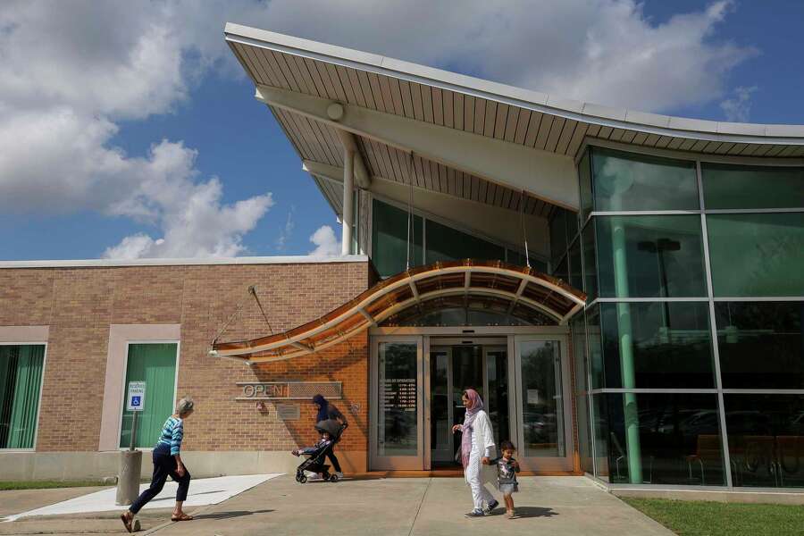 Two years ago, McGovern-Stella Link Library was one of 12 library branches in Houston and Harris County to close due to water damage from Hurricane Harvey. Photographed Tuesday, Oct. 1, 2019, in Houston.