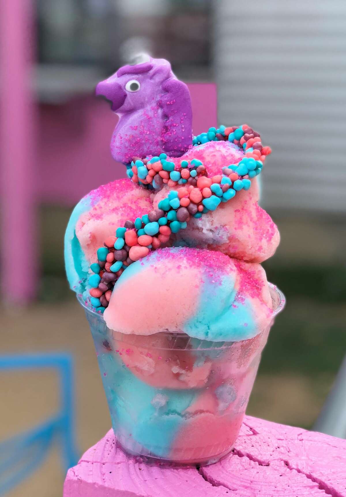Big Daddy's will be selling a raspa named Russ PARANOID Treat. Featuring orange smooth ice + gummy peach rings + Nerds candy rope + orange candies + a candy eye