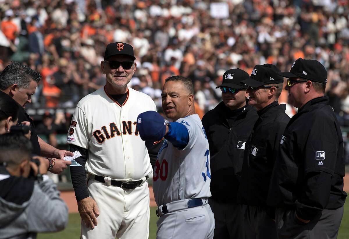 Dodgers fete Giants manager Bruce Bochy in final visit to LA