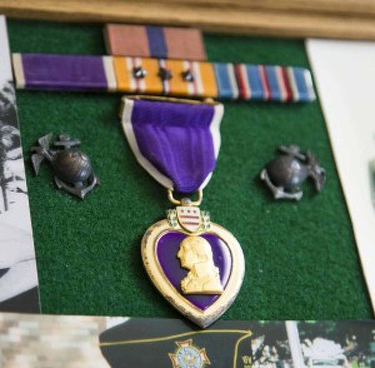 MEDAL: St. Onge served for four years overseas, earning a Purple Heart for his injury in Bougainville, an island in Papua New Guinea.