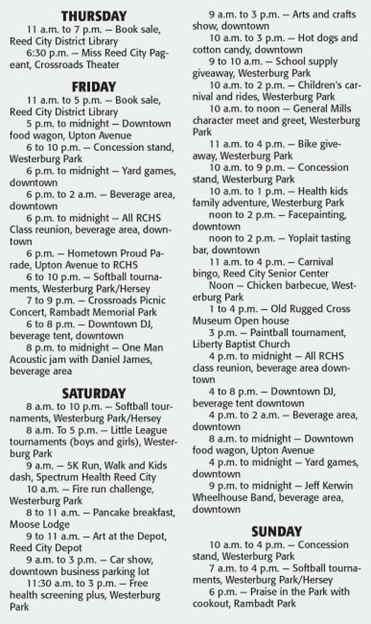 Reed City gears up for Crossroads Celebration