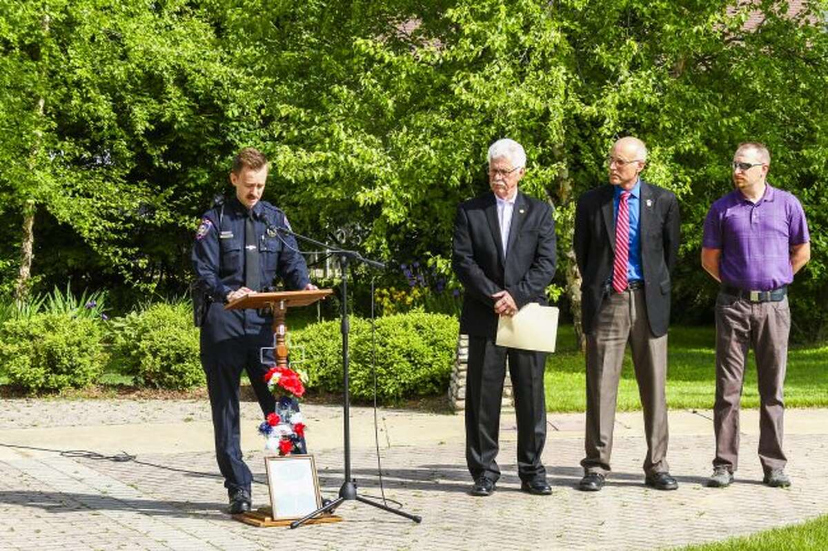 Death of Evart's first police officer remembered with ceremony