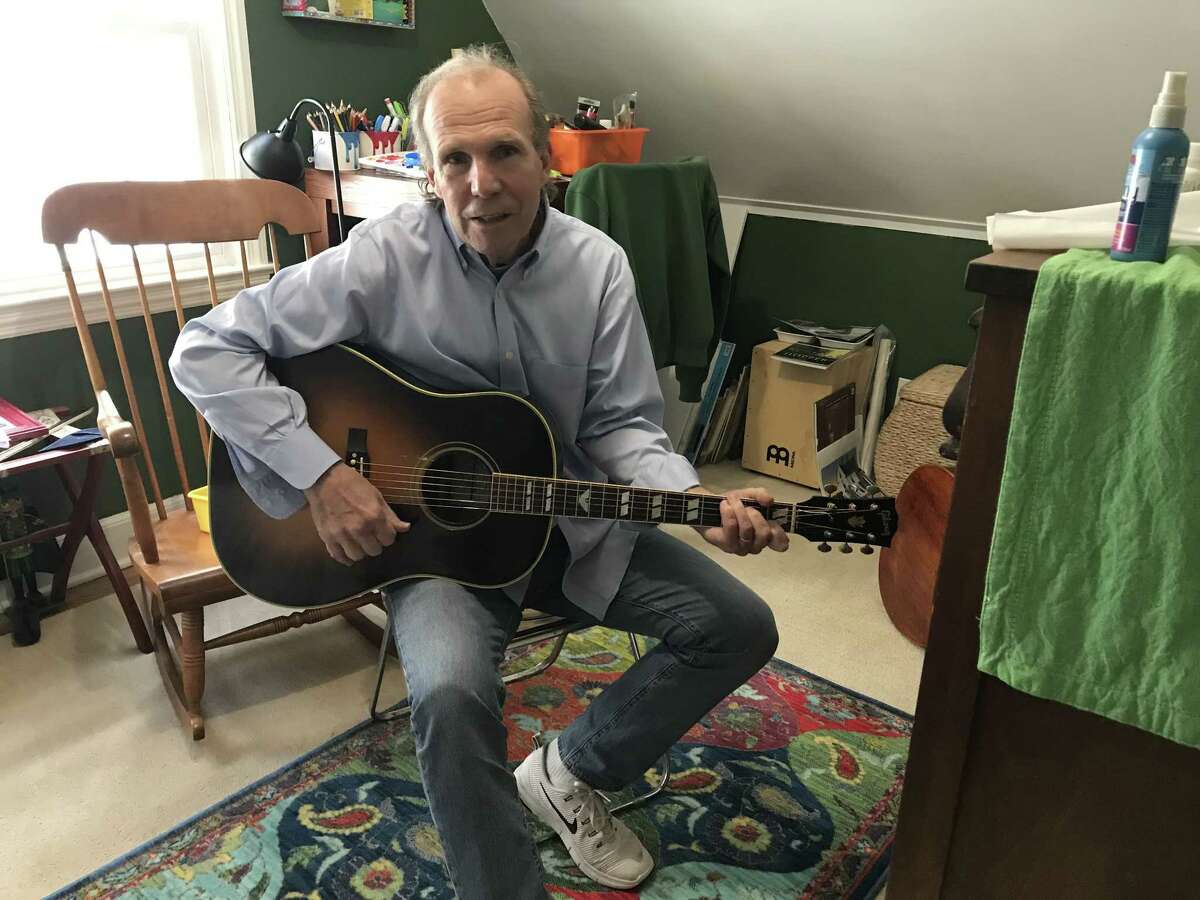 Jim Gaudet in his childhood bedroom on Kakely Street (photo by Amy Biancolli)