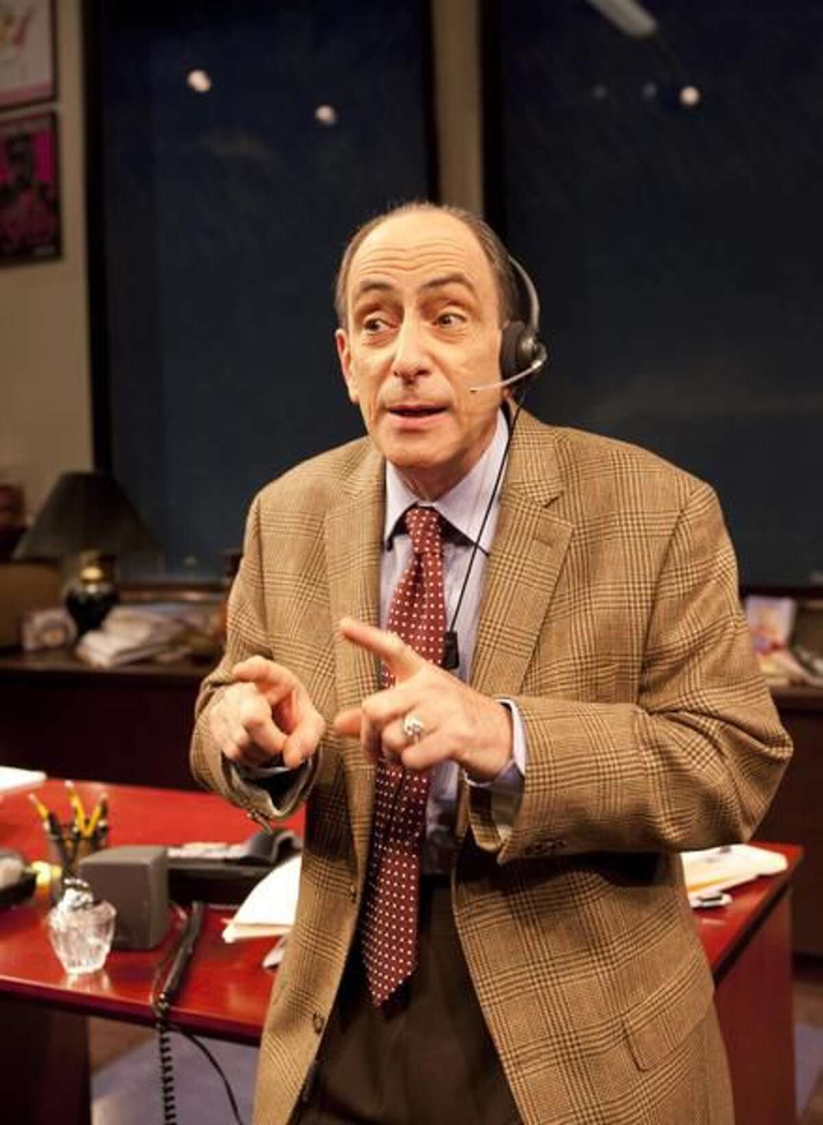 Photo by T Charles Erickson Will LeBow in “Mistakes Were Made” at Hatrford Stage.