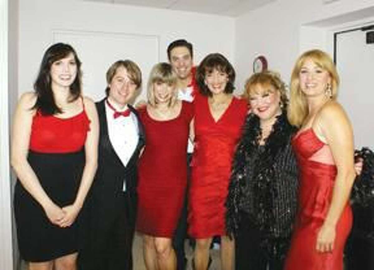 Submitted Photo Kristin Huffman (far right) with some of her Broadway Babes (left to right): Becca Zaretzky, Jonathan Lakeland, Candy Benge, Reed Prescott, Randye Kaye, and Gwendolyn Jones.