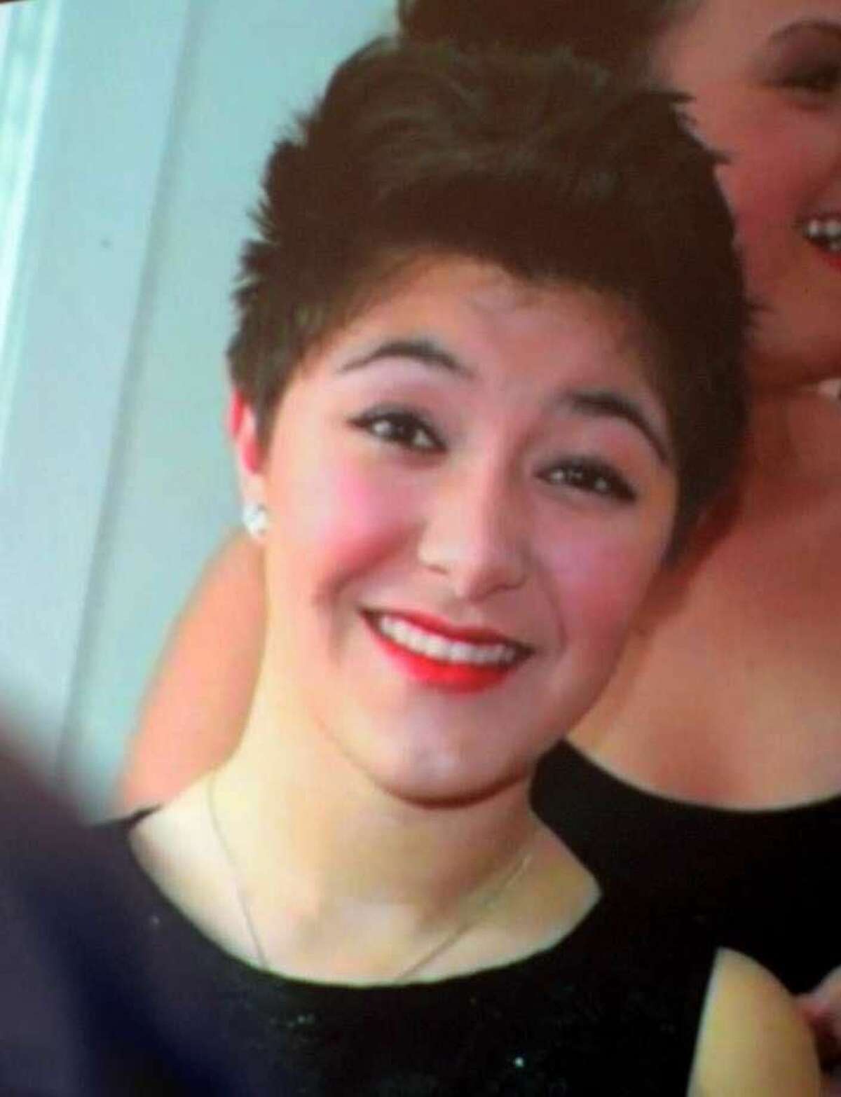 A photo Maren Sanchez taken from a video shown at a celebration of Maren's life one year after she was stabbed to death by a classmate at Jonathan Law High School in Milford, Conn. Maren was remembered as her classmates graduated on Monday, June 15, 2015.
