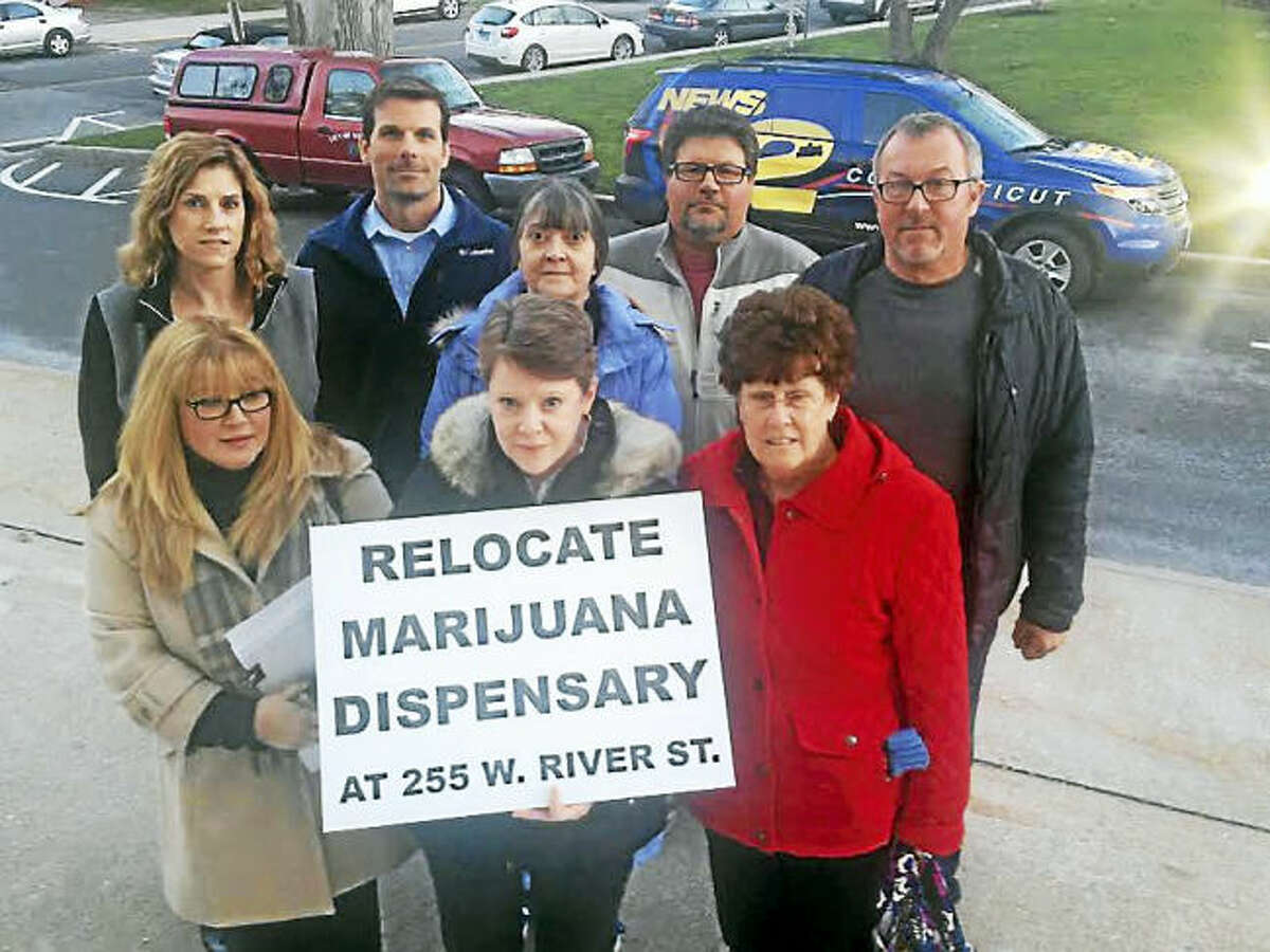Milford residents out in force to stop medical marijuana dispensary from opening in the neighborhood.