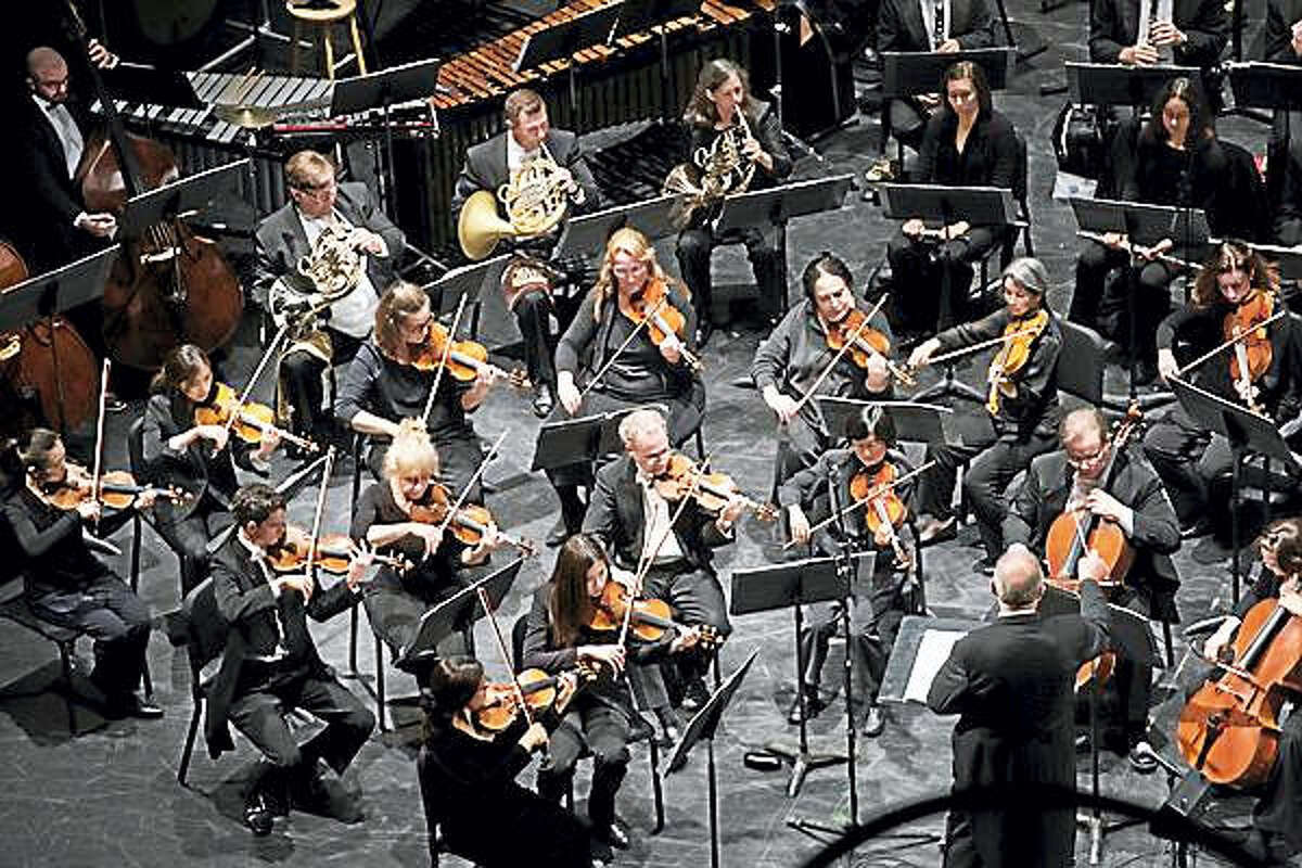 The New Haven Symphony Orchestra in performance.