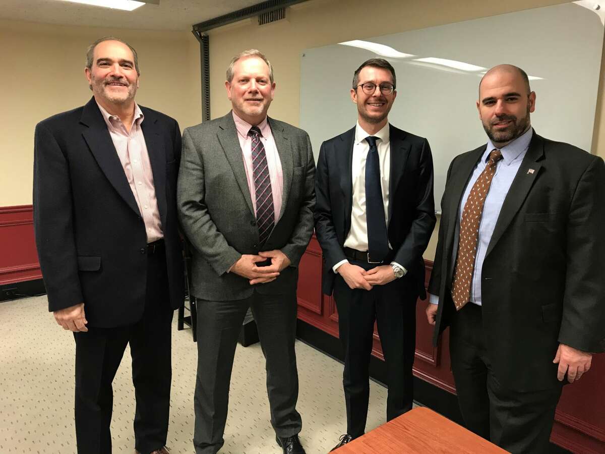 From left, Glenn Beck, CPA; John Kurhnle, Financial Advisor; Noel Langerman, attorney and Lorenzo Gaudioso, financial advisor at the forum.