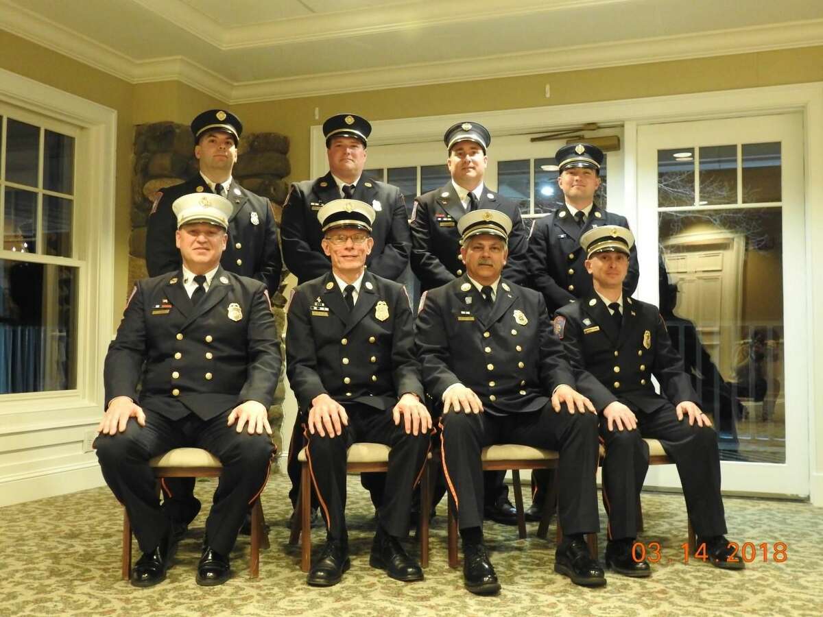 Seated from left, Vaughan Dumas, Charles Sherwood, Michael Esposito and Daniel Johnson. Standing from left, Joseph Duplinsky, Daniel Cole, David Tufano, Logan Marsh. Missing from photo: Dan Abrams and Eric Auscavitch.