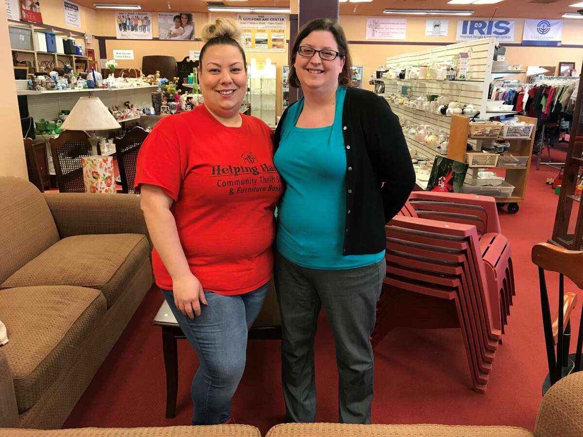 Manager Norma Garcia and Marketing Director Bridget Nelson at the Helping Hands Thrift Store.