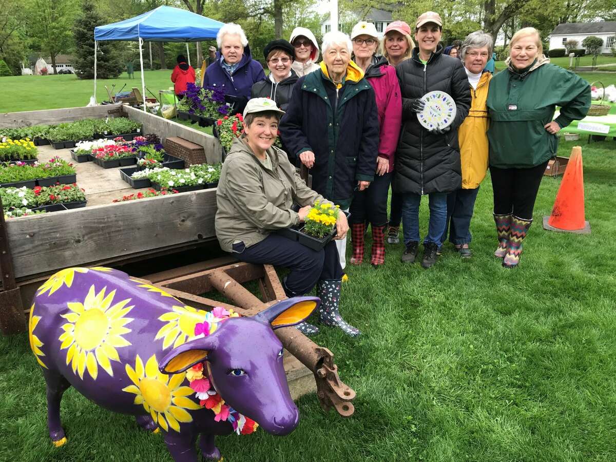Members of the Garden Club of Orange at the May Market.