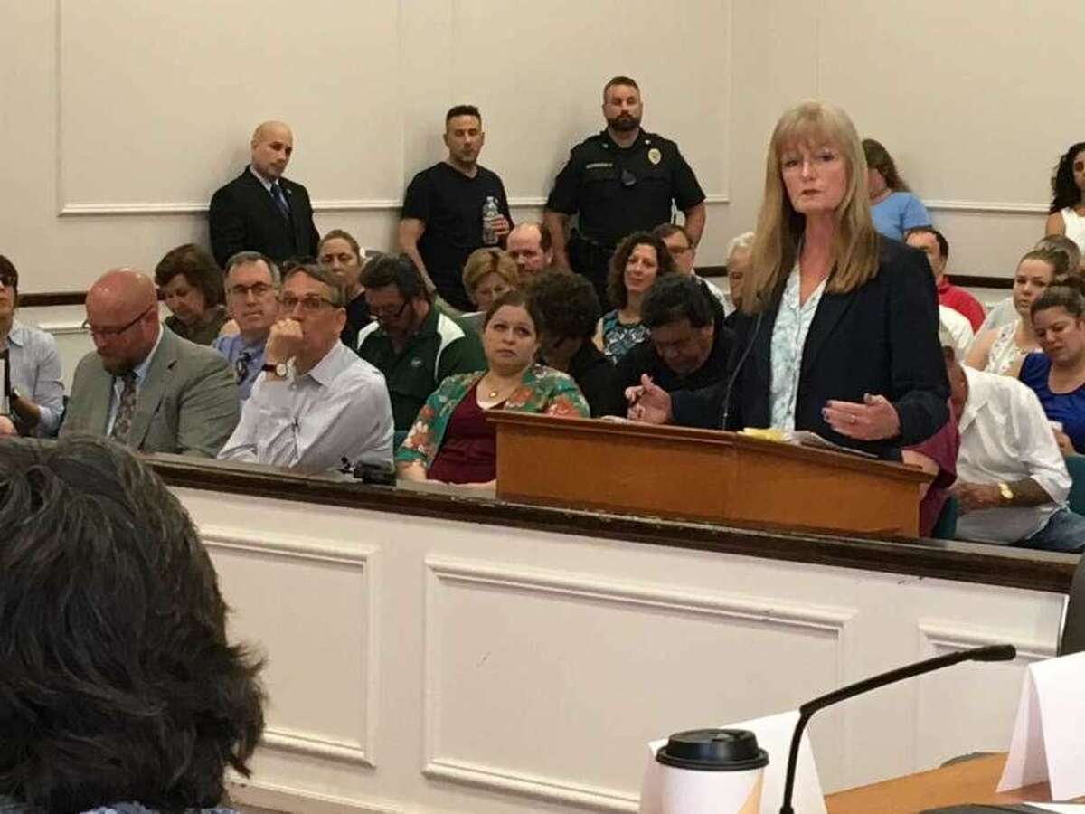 Mayor Nancy Rossi addresses the City Council before the council votes on a budget Tuesday, May 29.