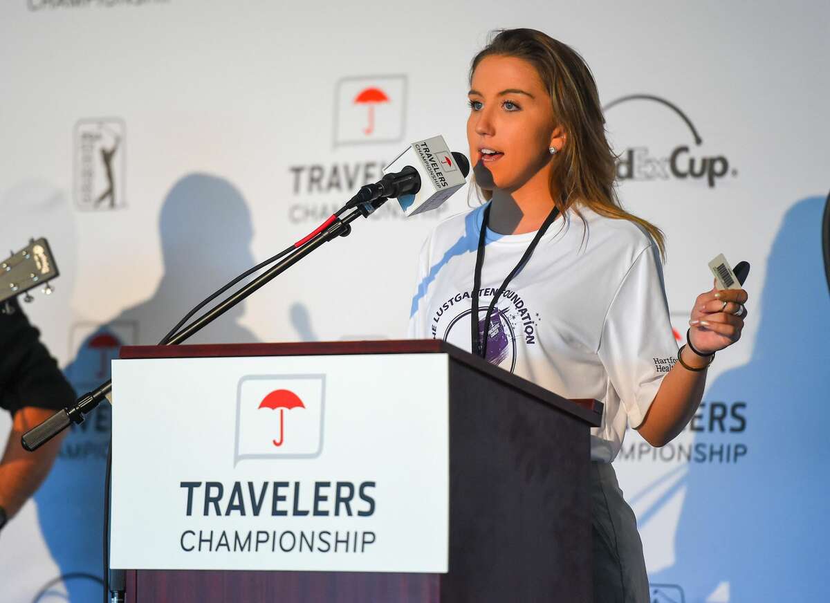 Brittany Vose of Middletown, 22, is expected to reach her goal of raising a half-million dollars for pancreatic cancer research Sunday at the Travelers Championship in Cromwell.