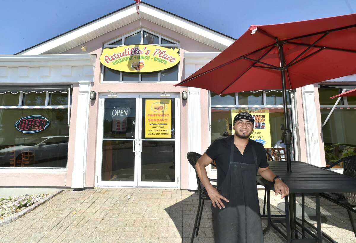 Marcello Astudillo, co-owner of Astudillo's Place in Orange, a hamburger, hotdog, french fries, and milkshake eatery that also has a breakfast menu.