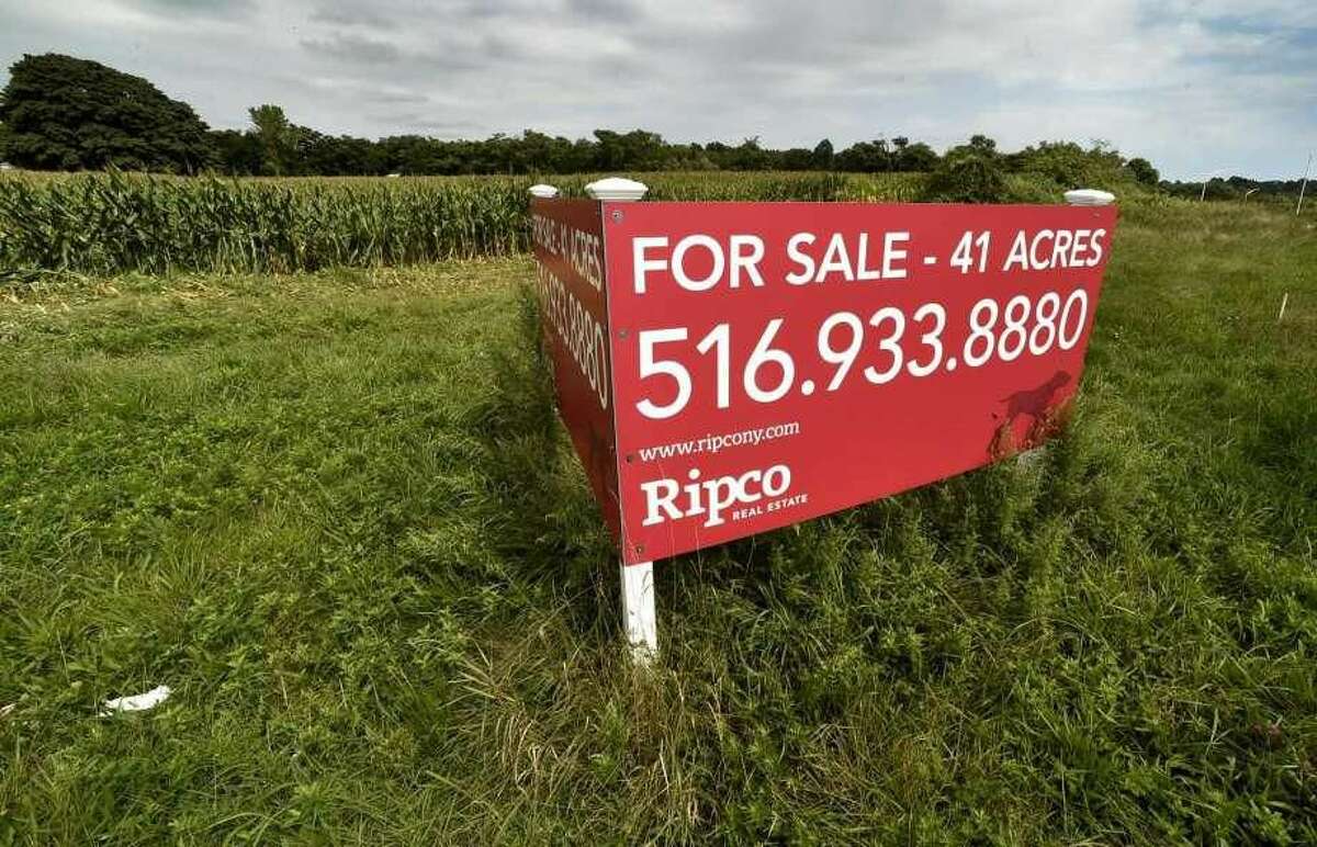 Property for sale on the corner of Marsh Hill Road in Orange and I-95 S, Exit 41.