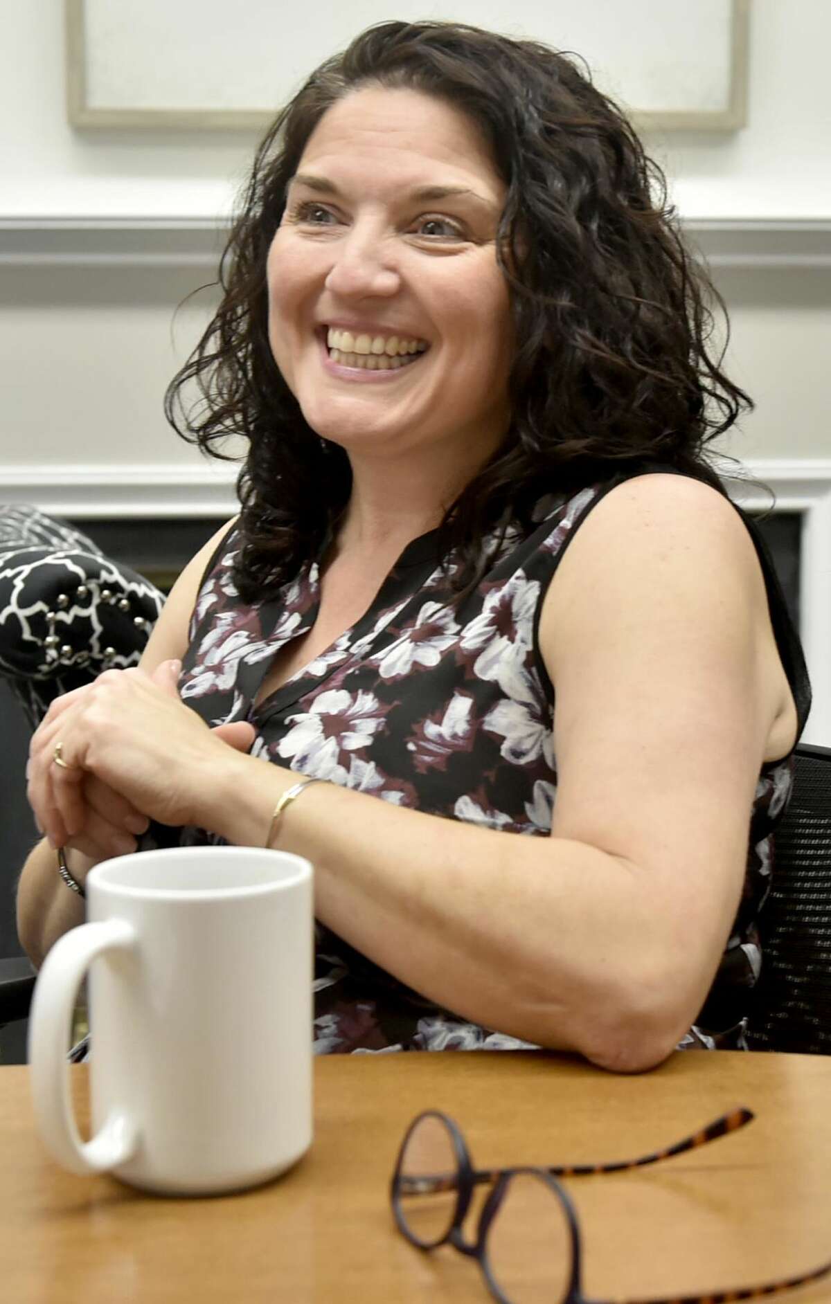 New Milford superintendent of schools Anna Cataia in her office.